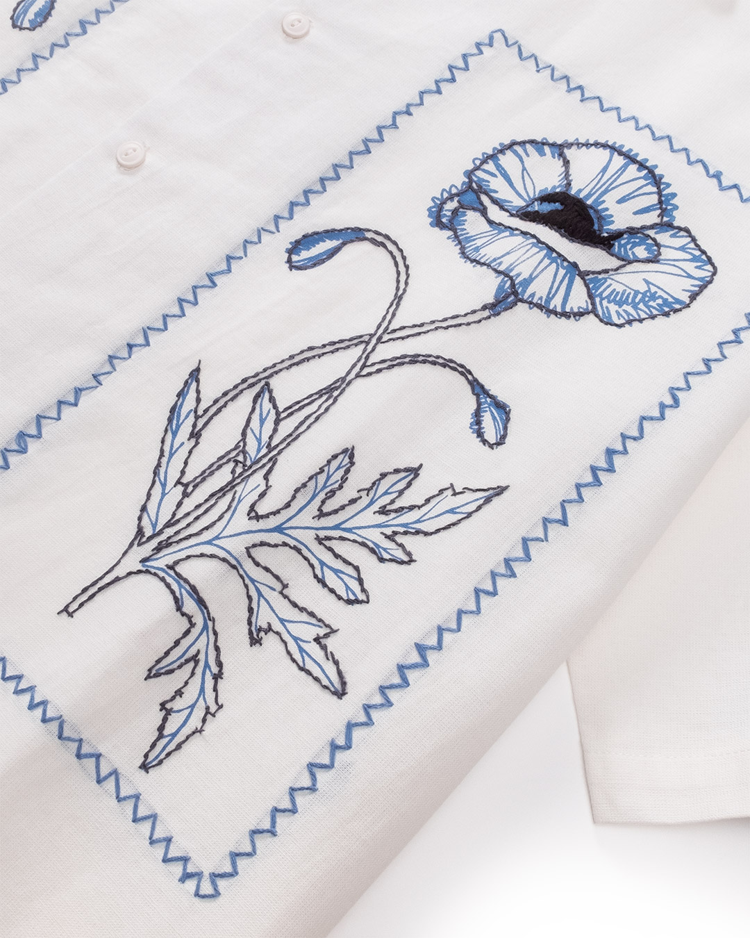 Detail Flower Essence Stem Shirt – Off White 03
